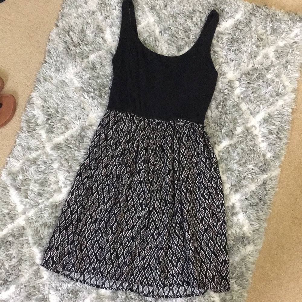 LA Hearts | Black Geometric Print Sundress